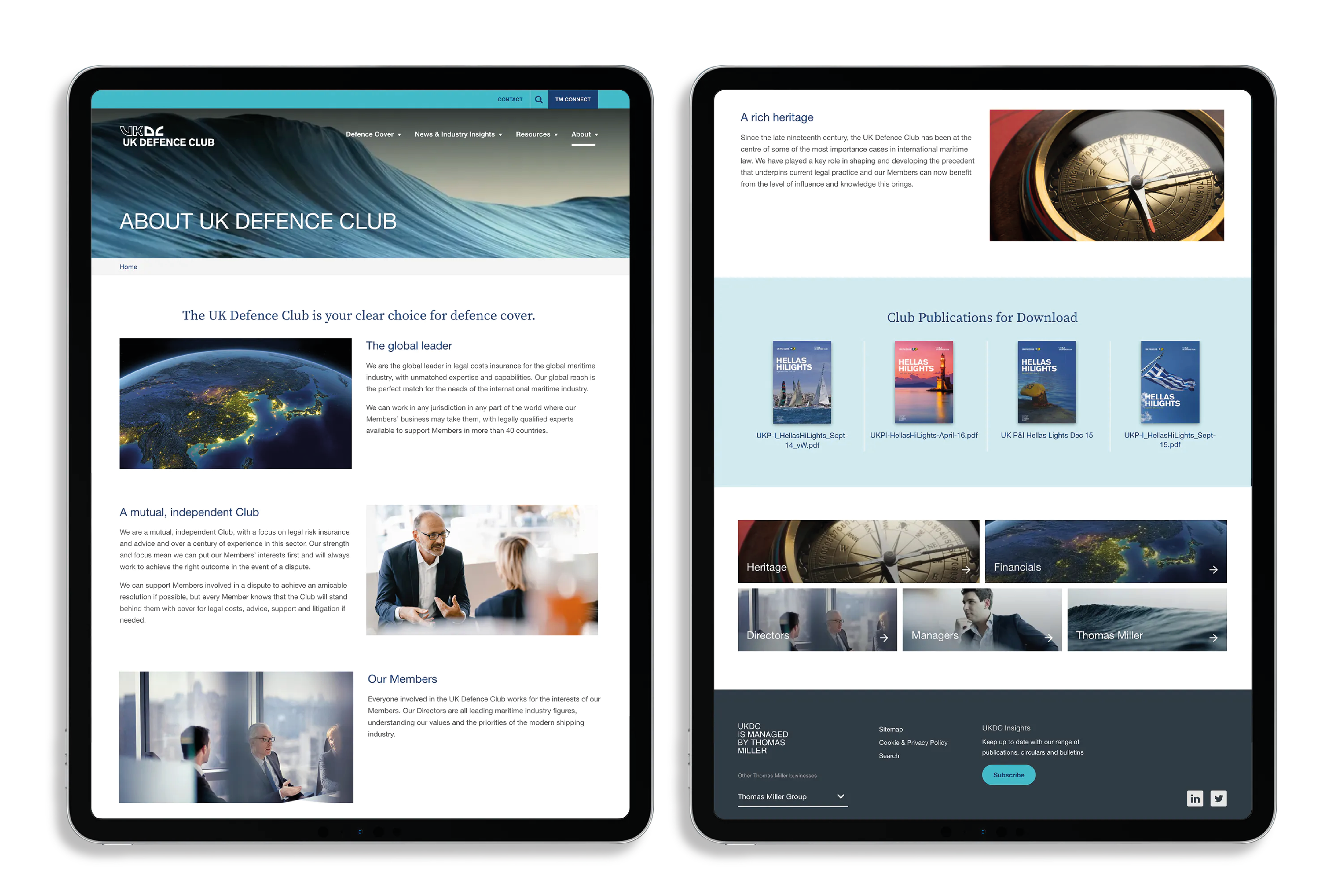 UK Defence Club Mobile Website Design