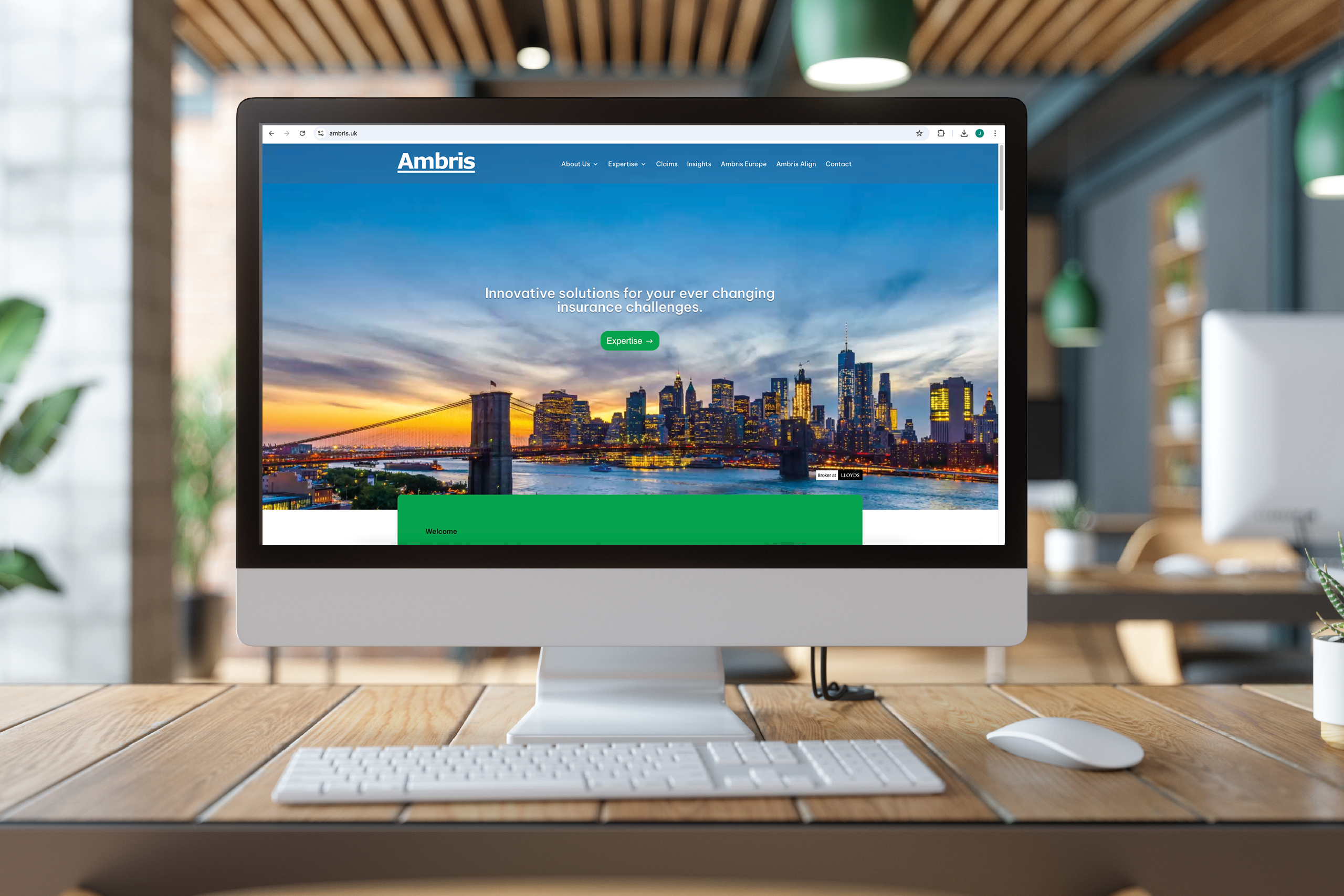 Ambris website refresh desktop